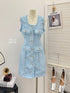 Tweed Sleeveless Short Dress